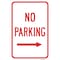 Signmission No Parking With Right Arrow, Heavy-Gauge Aluminum, 12" x 18", A-1218-24992 A-1218-24992 - alternate 1